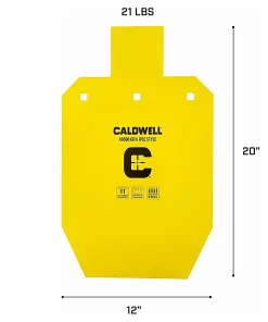 Caldwell 66% IPSC plieninio taikinio tikslūs matmenys coliais.