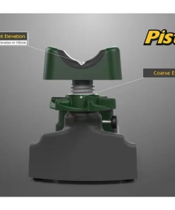 Caldwell Pistolero 7,6 cm (3 colių) vertikalaus aukščio reguliavimas ir grubaus derinimo rankenėlė.