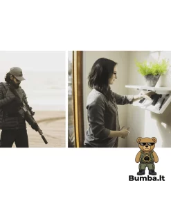 Greitas ginklo paėmimas iš slaptos Lockdown® lentynos-slėptuvės namų saugumui – bumba.lt Kaune ir internetu
