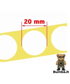 taikinių lipdukai 20 mm balti white 2000 vnt – bumba.lt Kaune ir internetu