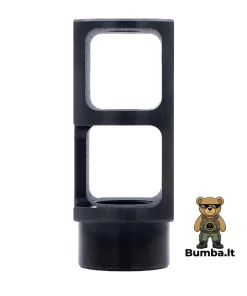 Dviejų didelių kvadratinių kamerų vaizdas iš šono ant plieninio atmušimo kompensatoriaus RS2 Muzzle Brake – bumba.lt Kaune ir internetu