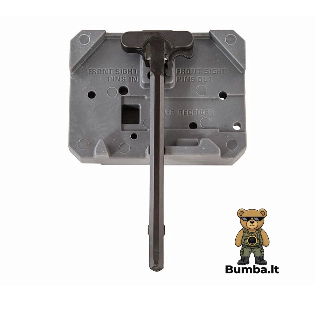 Karabino AR-15 spynos užvedimo rankenėlės (Charging Handle) saugus fiksavimas Wheeler ginklų meistro stalo bloke – bumba.lt Kaune ir internetu