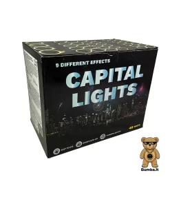 Galingas 48mm fejerverkas Capital Lights 1.2"-2" (B40S-F3SM2FI)– 40 šūvių profesionali baterija Bumba.lt Kaunas