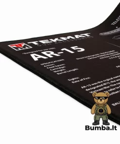 Detalus TekMat Ultra AR-15 ginklo priežiūros kilimėlio tekstūros ir apsiūtų kraštų vaizdas iš arti – bumba.lt Kaune ir internetu