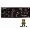 Didelis ir storas ginklų valymo bei priežiūros kilimėlis TekMat Ultra Premium AR-15 su išsamia dalių schema – bumba.lt Kaune ir internetu