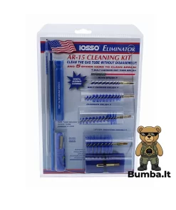 Profesionalus ginklo valymo rinkinys AR-15 karabinams IOSSO Eliminator Cleaning Kit su specializuotais šepetėliais – bumba.lt Kaune ir internetu