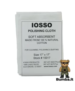 Švelni natūralios medvilnės ginklų poliravimo šluostė IOSSO® Soft Polishing Cloth metalo ir optikos priežiūrai – bumba.lt Kaune ir internetu