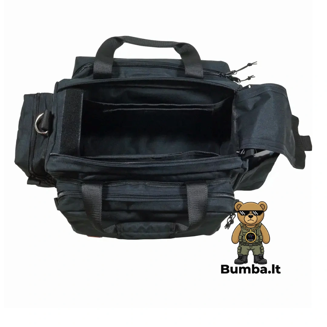 Funkcionali šoninė šaudymo krepšio Odeon Optics® IPSC Range Bag kišenė ginklų priežiūros įrankiams bei dokumentams – bumba.lt Kaune ir internetu