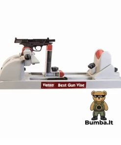 Trumpojo ginklo – pusiau automatinio pistoleto saugus įtvirtinimas priežiūros ir remonto stove Tipton Best Gun Vise – bumba.lt Kaune ir internetu