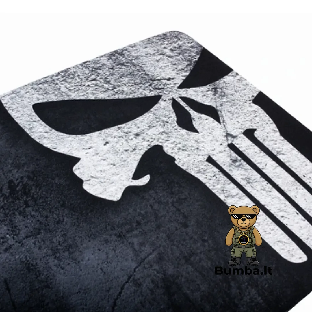 Kokybiška ir nusidėvėjimui atspari Punisher kaukolės sublimacinė spauda ant TekMat ginklo valymo kilimėlio kampo – bumba.lt Kaune ir internetu