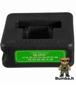 Truglo Sight-Setter Tool įrankis Glock pistoletų galinio taikiklio stumdymui, nufotografuotas tiesiai iš priekio – bumba.lt Kaune ir internetu
